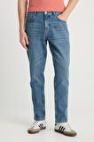 Lee %100 Pamuk Frank Relaxed Fit Geniş Kesim İndigo Jean Denim Erkek Pantolon FRNK00013381