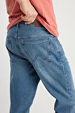 Lee %100 Pamuk Frank Relaxed Fit Geniş Kesim İndigo Jean Denim Erkek Pantolon FRNK00013381
