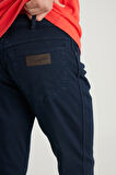 Texas Slim Fit Dar Kesim Normal Bel Lacivert Esnek Pantolon