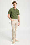 Texas Authentic Slim Fit Dar Kesim Normal Bel Bej Esnek Pantolon