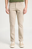 Texas Authentic Slim Fit Dar Kesim Normal Bel Bej Esnek Pantolon
