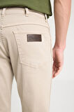 Texas Authentic Slim Fit Dar Kesim Normal Bel Bej Esnek Pantolon