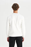 Pamuklu Regular Fit Normal Kesim Bisiklet Yaka Sweatshirt