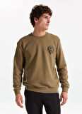 Lee Bisiklet Yaka Haki Erkek Sweatshırt L2520222801 Haki Sweatshirt