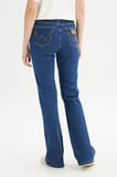 Flare Fit Geniş Paça Yüksek Bel Mavi Pamuklu Esnek Denim Jean Pantolon