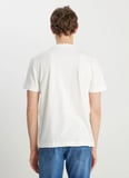 Wrangler Bisiklet Yaka Ekru Erkek T-Shirt W2510527102 Regular Fit Small Logo
