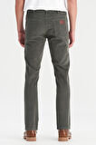 Pamuklu Texas Slim Fit Dar Kesim Cepli Esnek Kadife Pantolon