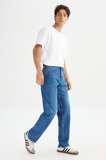 Asher Loose Fit Geniş Kesim Düşük Bel İndigo Denim Jean Pantolon