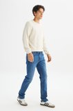 Pamuklu Straight Fit Cepli Esnek Jean Denim Kot Pantolon