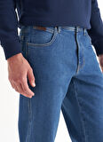 Wrangler Normal Bel Straight Mavi Erkek Denim Pantolon MW121HR36B Orta Mavi Denim Pantolon
