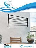 Duvara Monte Katlanabilir Çamaşır Askısı - 60x40 cm