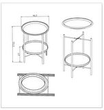 Katlanır Çift Tepsili Sehpa
