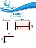 Banyo İçin Katlanabilir Askılı Havlu Rafı - 45x22 cm - Gri