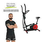 2'si 1 Arada Nabız Ölçer Kondisyon Bisikleti - Egzersiz Aleti - Eliptik Bisiklet - Kondisyon Aleti
