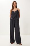 Askılı Modal Bluz Pantolon Takım SİYAH LRV0108