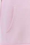 Unisex Basic Düz Renk Kapüşonlu İçi Yumuşak Polarlı Oversize Sweatshirt - PEMBE