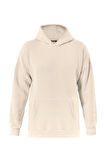 Unisex Basic Düz Renk Kapüşonlu İçi Yumuşak Polarlı Oversize Sweatshirt - BEJ