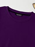 Kadın Basic Crop İçi Polarlı Oversize Sweatshirt - MOR