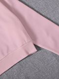 Kadın Basic Crop İçi Polarlı Oversize Sweatshirt - PEMBE