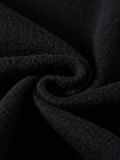 Unisex Oversize Bisiklet Yaka Basic Düz Sweatshirt - SİYAH