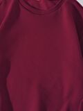 Unisex Oversize Bisiklet Yaka Basic Düz Sweatshirt - BORDO