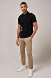 Erkek Kısa Kollu Polo Yaka T-shirt - SİYAH