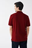 Erkek Kısa Kollu Polo Yaka T-shirt - BORDO