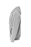 Unisex Fermuarlı Kapüşonlu Oversize Sweatshirt - GRİ