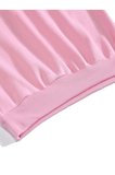 Unisex Oversize Bisiklet Yaka Basic Freedom Baskılı Sweatshirt - PEMBE