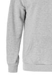 Unisex Hysterigal Baskılı Kapüşonlu İçi Yumuşak Polarlı Oversize Sweatshirt - GRİ