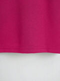 Unisex Oversize Bisiklet Yaka Ribbon Cherry Baskılı Basic T-Shirt - FUŞYA