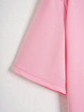 Unisex Oversize Bisiklet Yaka Hang Loose Baskılı Basic T-Shirt - PEMBE