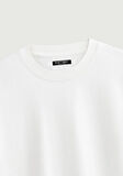 Unisex Bisiklet Yaka %100 Organik Pamuklu Kalın Dokulu Jerry Baskılı Oversize T-shirt - BEYAZ