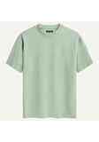Unisex Bisiklet Yaka %100 Organik Pamuklu Kalın Dokulu Toyota Supra mk4 Baskılı Oversize T-shirt - BEJ