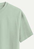 Unisex Bisiklet Yaka %100 Organik Pamuklu Kalın Dokulu Toyota Supra mk4 Baskılı Oversize T-shirt - BEJ