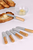 MyBru Terayağ Bal Çikolata Bıçağı, 6 Lı Ahşap Saplı Kahvaltı Spatulası