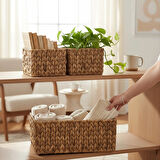 MyBru Çok Amaçlı 3'lü Hasır Sepet