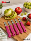 ByMyHand Pembe Meyve Bıçağı 6'lı Set