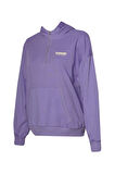 hummel Devon Zip Neck Hoodie Mor Kadın Hoodie