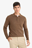 Standart Fit Polo Yaka Triko Kazak