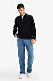 Regular Fit Polo Yaka Sweatshirt
