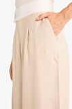 Wide Leg Cep Detaylı Normal Bel Düz Paça Uzun Boy Modal Pantolon
