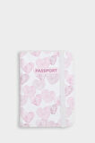 Kadın Kalp Desenli Suni Deri Pasaportluk