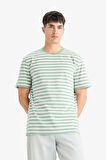 DeFacto %100 Pamuk Regular Fit Bisiklet Yaka Kısa Kollu Çizgili Tişört E2637AX25SMGN1265