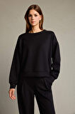 Bisiklet Yaka Modal Sweatshirt