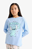 Kız Çocuk Disney Lilo & Stitch Pijama Takımı Uzun Kollu Üst Uzun Alt 