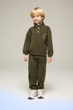 DeFacto 2'li Takım Nakışlı Polar Dik Yaka Düğmeli Sweatshirt Eşofman Altı Erkek Bebek F7603A525WNKH211