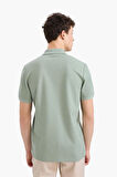 DeFacto Regular Fit Polo Yaka Kısa Kollu Dokulu Waffle Polo Tişört D7652AX25SPKH434