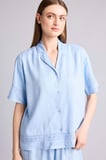 DeFacto Regular Fıt Pijama Yaka Dokuma Pijama Üst G8217AX26SMBE745