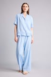 DeFacto Regular Fıt Pijama Yaka Dokuma Pijama Üst G8217AX26SMBE745